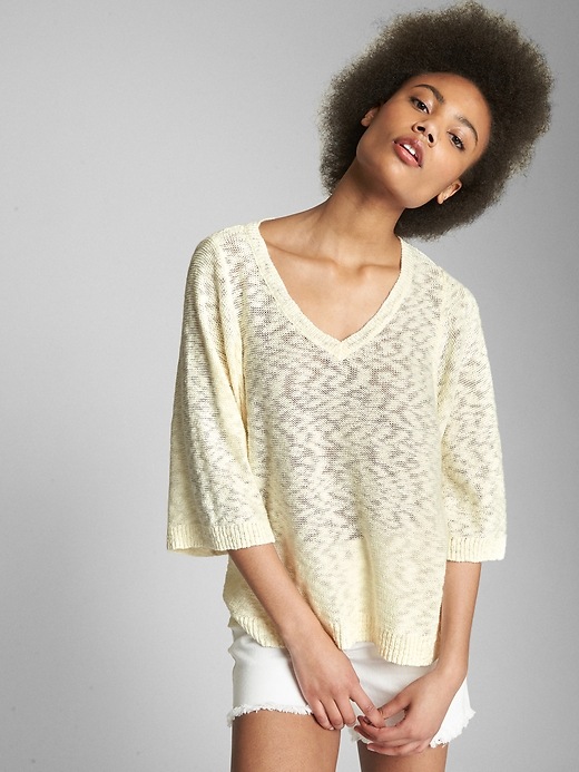 View large product image 1 of 1. Popover V-Neck Sweater