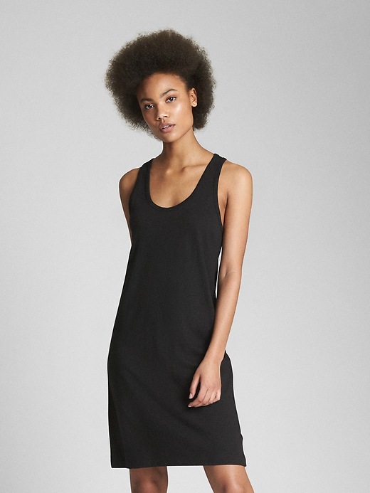 Image number 1 showing, Tank Dress in Cotton-Modal