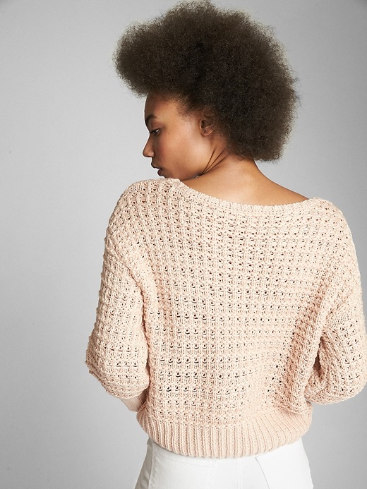 Image number 2 showing, Crochet Pullover Sweater