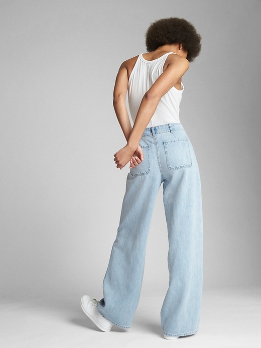 Image number 2 showing, Wearlight High Rise Wide-Leg Jeans with Button-Fly