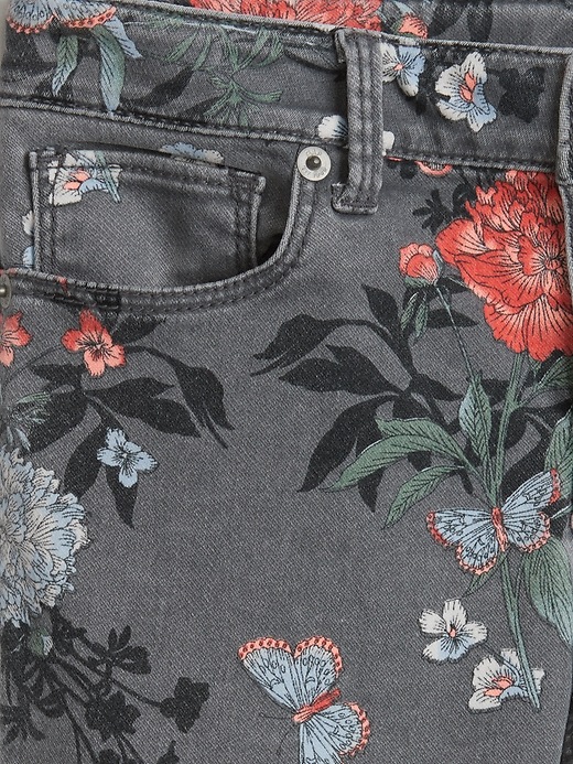 Image number 4 showing, Super Skinny Jeans in Floral Print