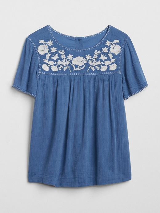 Image number 1 showing, Gap &#124 Sarah Jessica Parker Crepe Embroidery Top