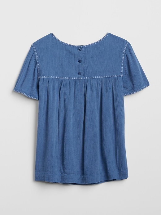 Image number 3 showing, Gap &#124 Sarah Jessica Parker Crepe Embroidery Top