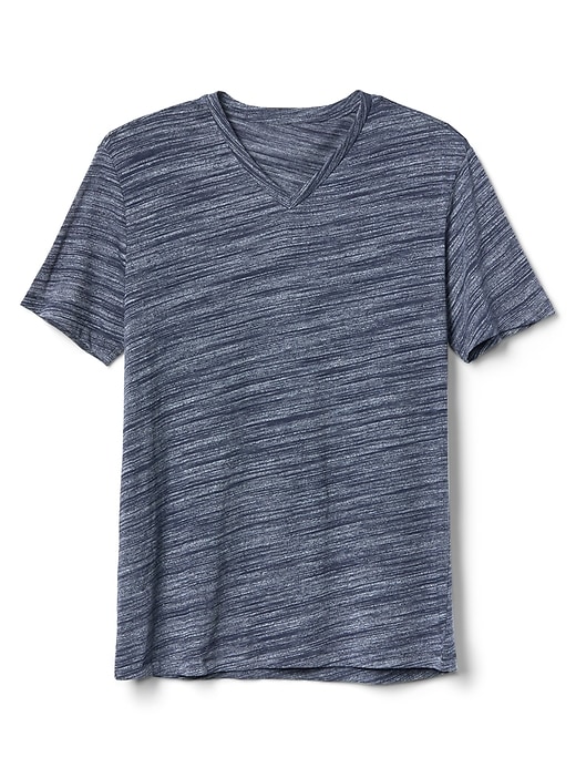 Image number 6 showing, Essential Short Sleeve V-Neck T-Shirt in Spacedye