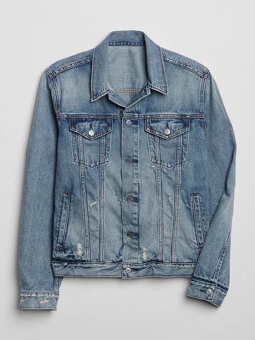 Distressed Icon Denim Jacket | Gap