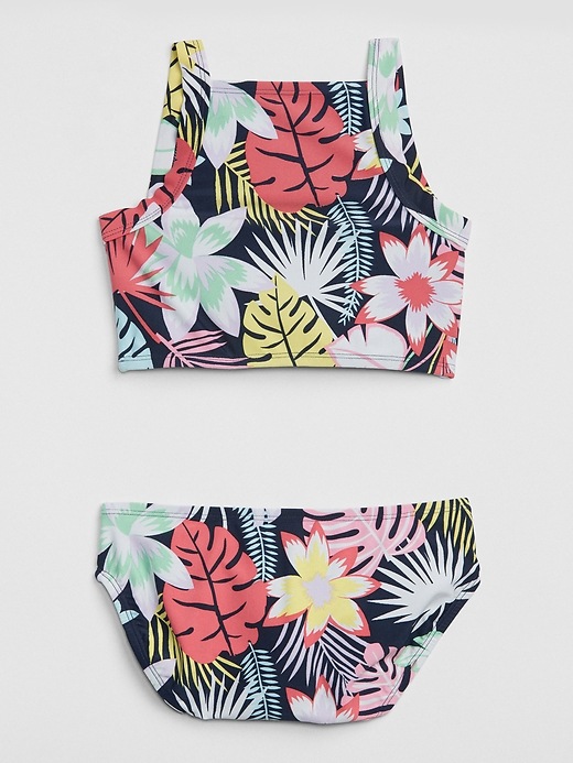 Image number 2 showing, Floral High-Neck Swim Two-Piece