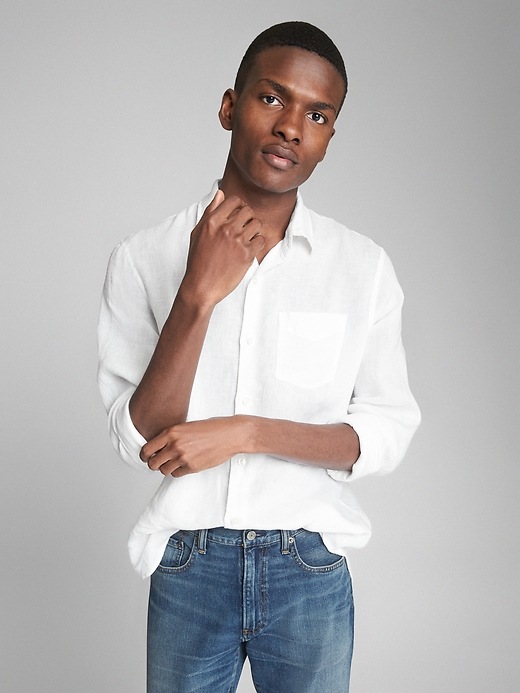 View large product image 1 of 1. Standard Fit Shirt in Pure Linen