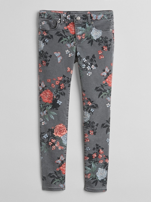 Image number 1 showing, Super Skinny Jeans in Floral Print
