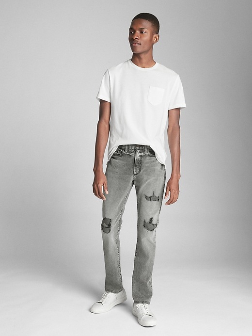 Image number 3 showing, Special Edition Distressed Jeans in Slim Fit with GapFlex