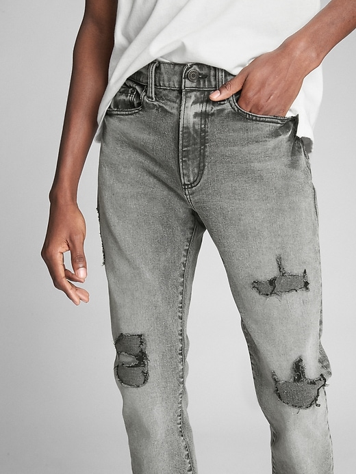 Image number 5 showing, Special Edition Distressed Jeans in Slim Fit with GapFlex