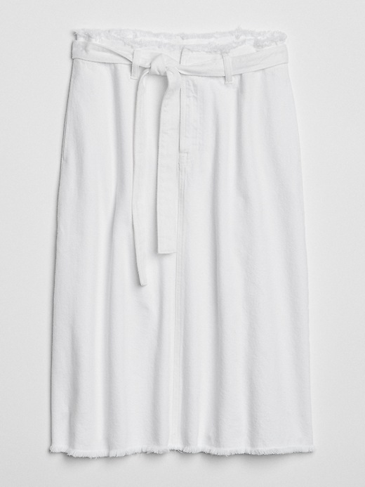 Image number 6 showing, Belted A-Line Denim Skirt