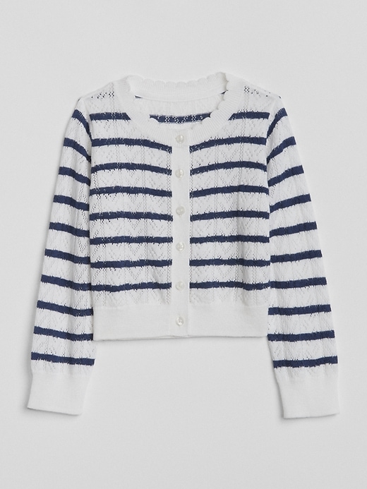 Image number 1 showing, Pointelle Cardigan Sweater