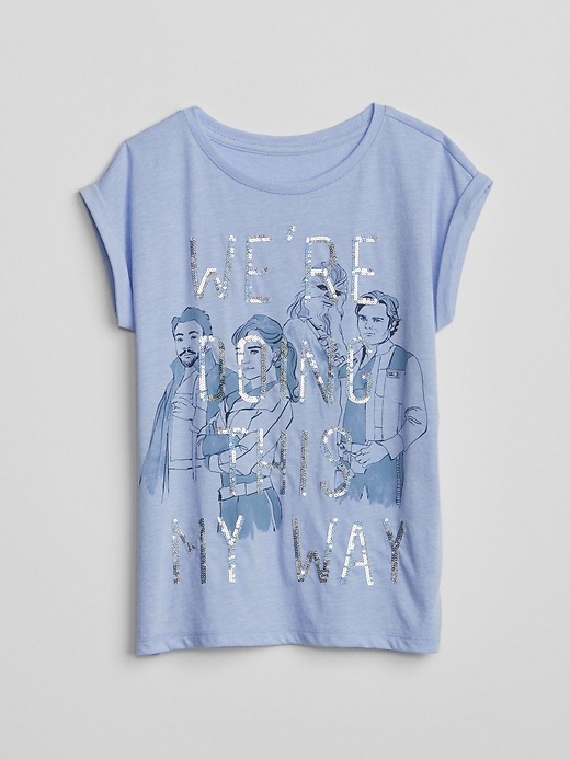 View large product image 1 of 1. GapKids &#124 Star Wars&#153 Sequin Graphic T-Shirt