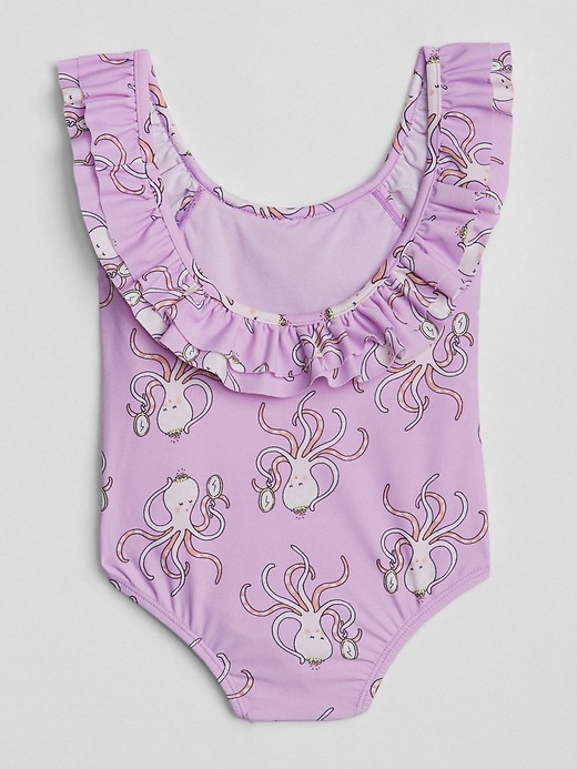 Image number 2 showing, Ruffle Print Swim One-Piece