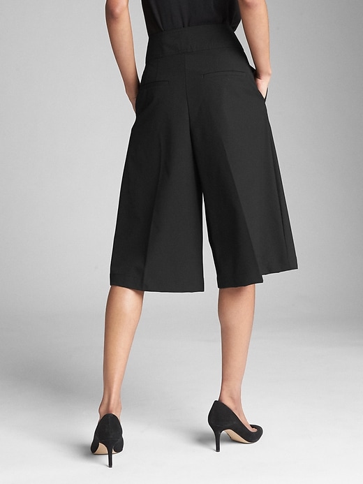 Image number 2 showing, High Rise Military Culottes in Bi-Stretch