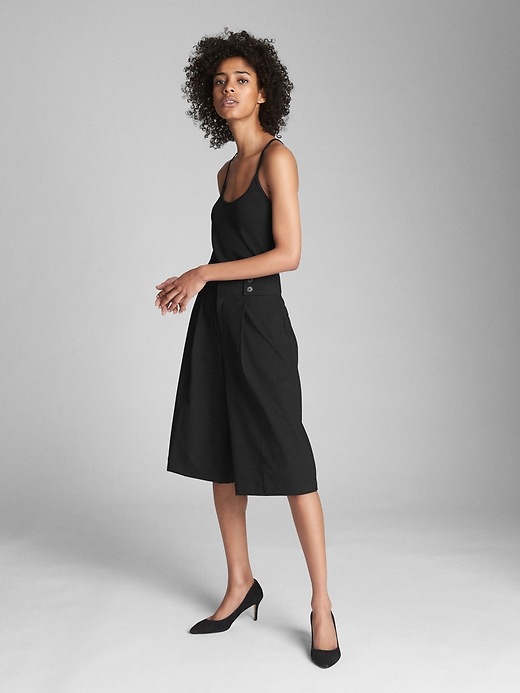 Image number 3 showing, High Rise Military Culottes in Bi-Stretch