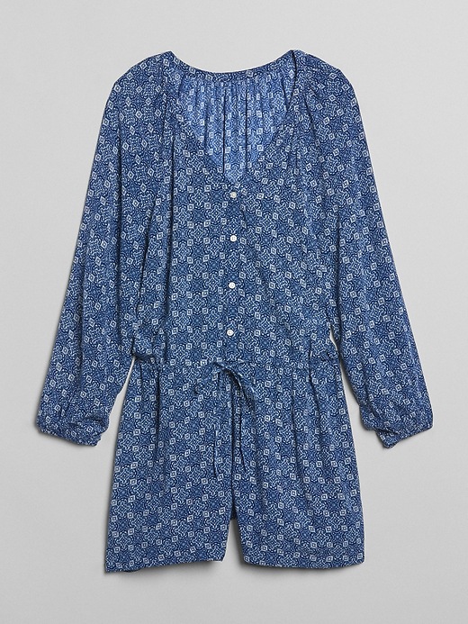 Image number 6 showing, Long Sleeve Button-Front Romper