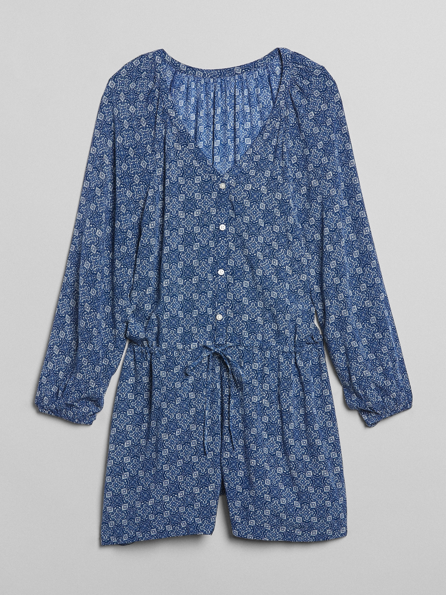 Женские комбинезоны Gap Long Sleeve Button-Front Romper — фото 5