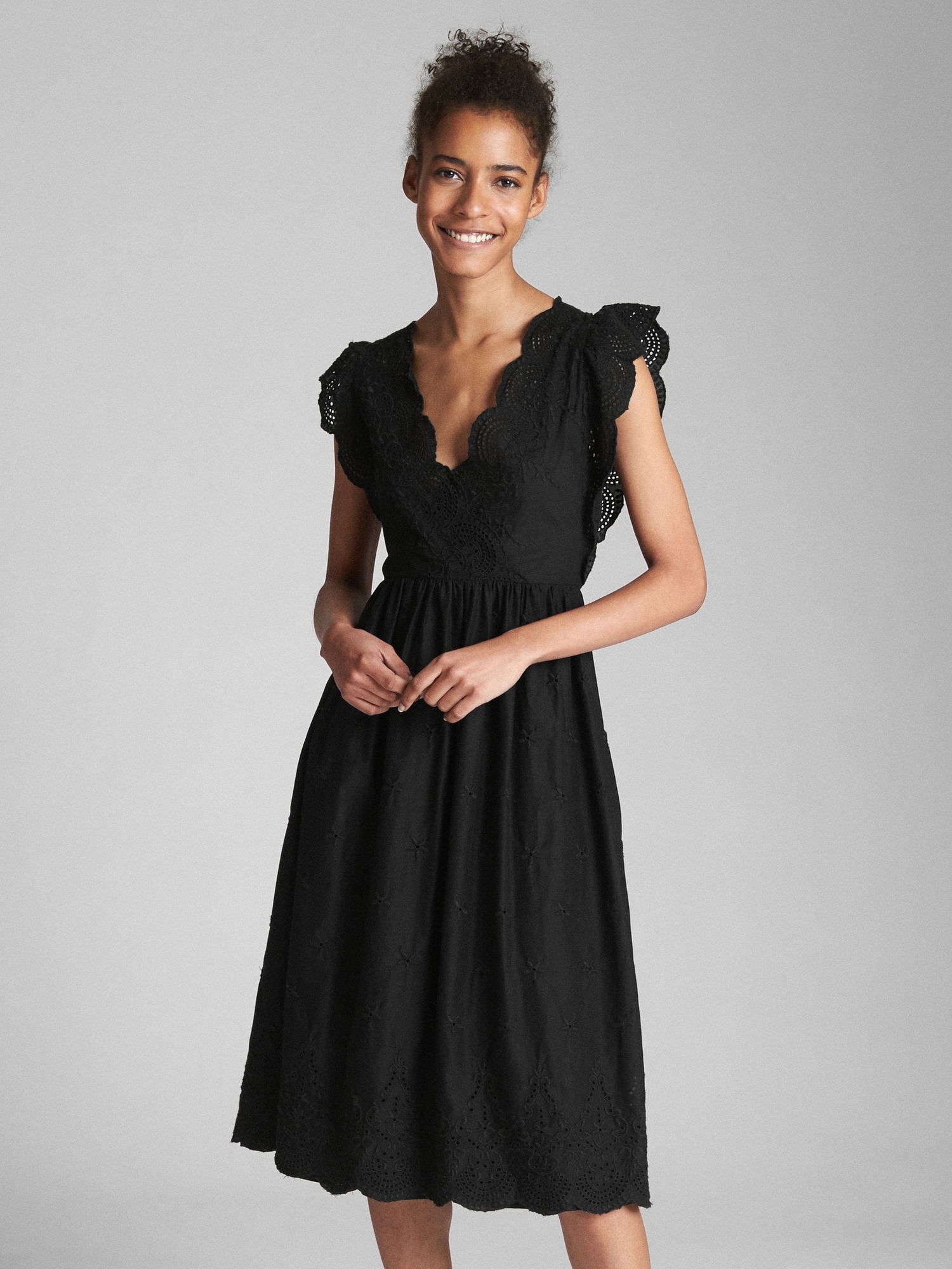 Midi Eyelet Dress Gap
