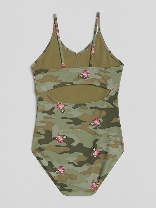 Image number 2 showing, Camo Floral Swim One-Piece