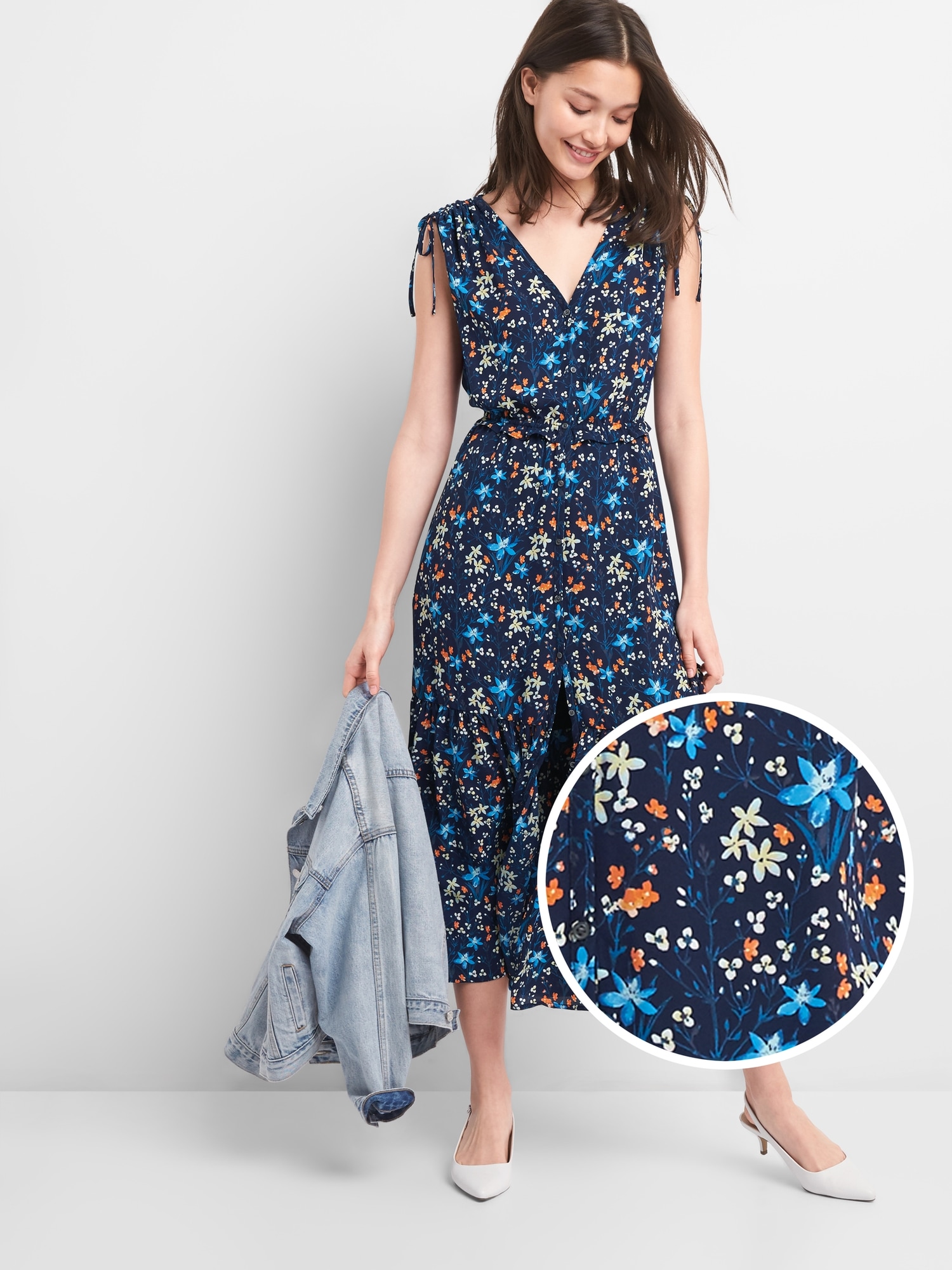 Gap floral shop midi dress