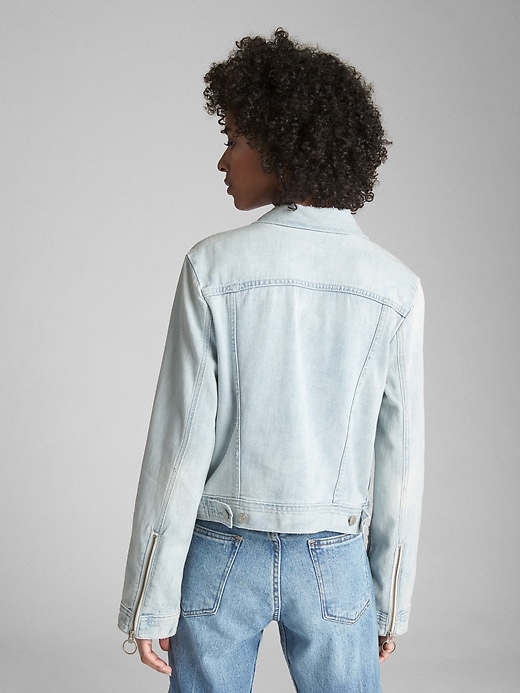 Image number 2 showing, Pleated Denim Jacket with Ring-Pull Details