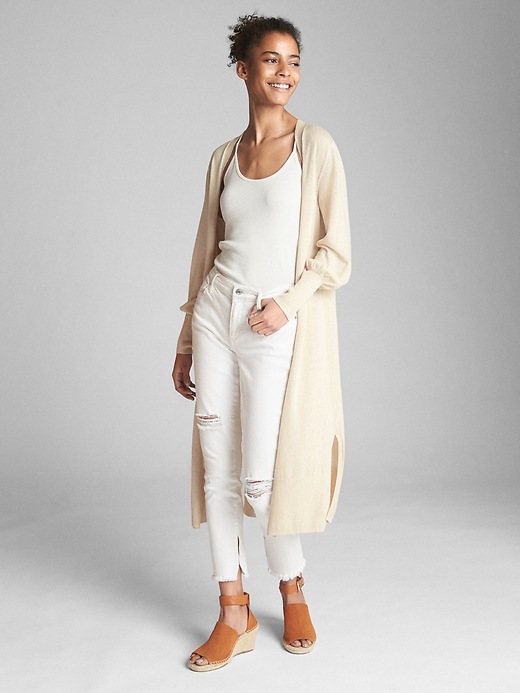 View large product image 1 of 1. Open-Front Duster Sweater