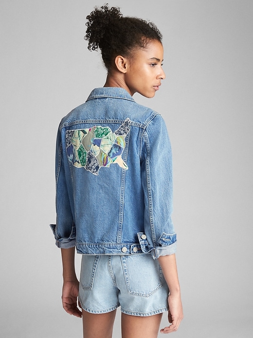Image number 2 showing, Icon Denim Jacket with Patchwork Detail
