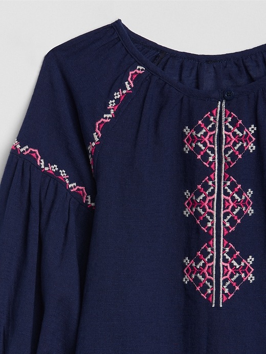 Image number 4 showing, Embroidered Peasant Top