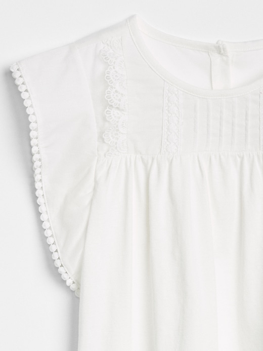 Image number 4 showing, Embroidered Cascade Ruffle Top