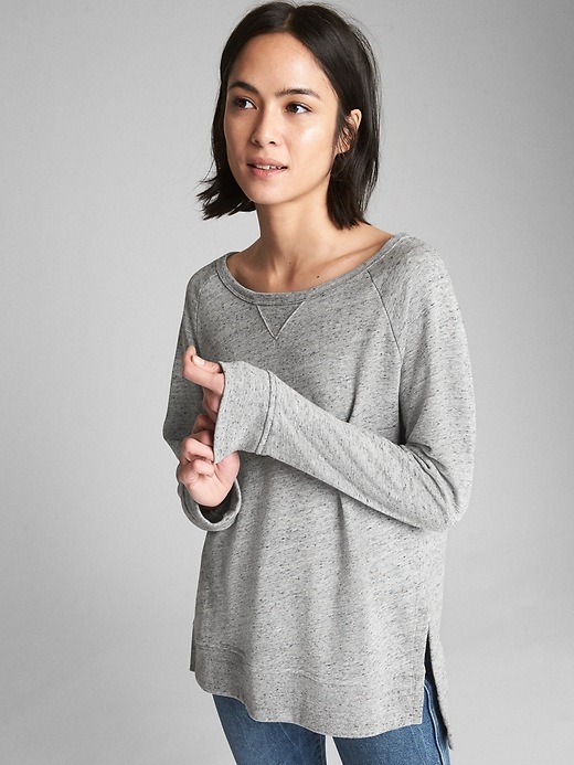 View large product image 1 of 1. Pullover Raglan Sweatshirt Tunic