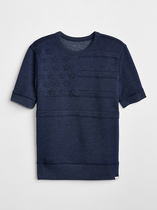 Image number 1 showing, Stars & Stripes Short Sleeve Sweatshirt