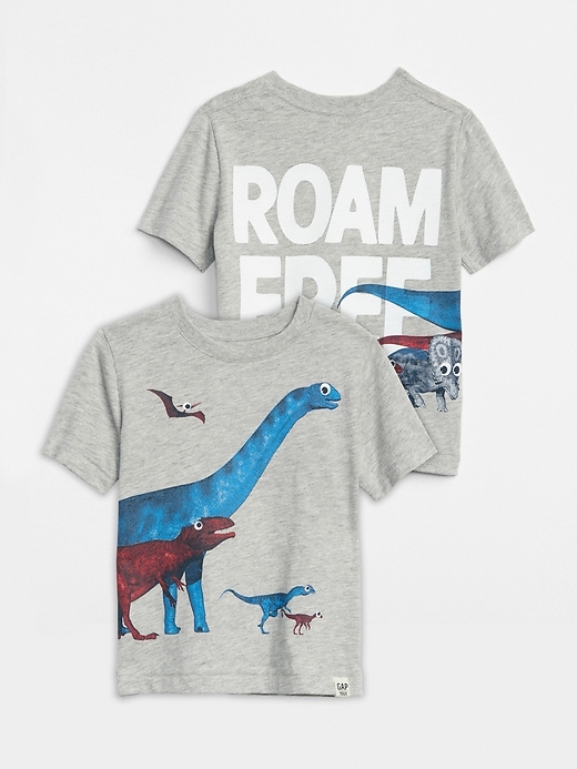 1 of 8 showing, with the color light heather gray of product Graphic Short Sleeve T-Shirt