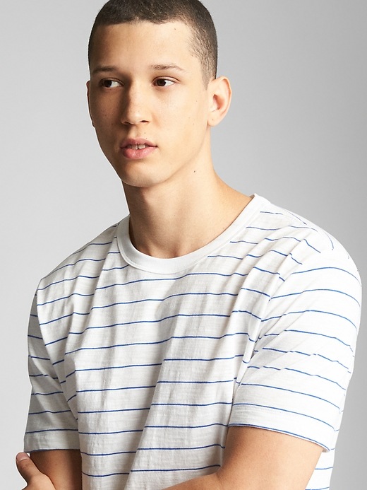 Stripe Short Sleeve Crewneck T-Shirt | Gap