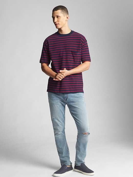 Image number 3 showing, Heavyweight Stripe Pocket T-Shirt