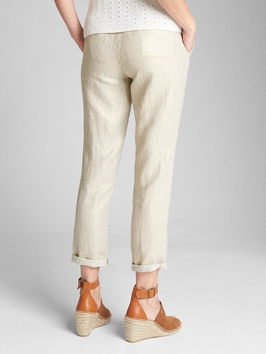 Image number 2 showing, Metallic Girlfriend Chinos in Linen-Cotton