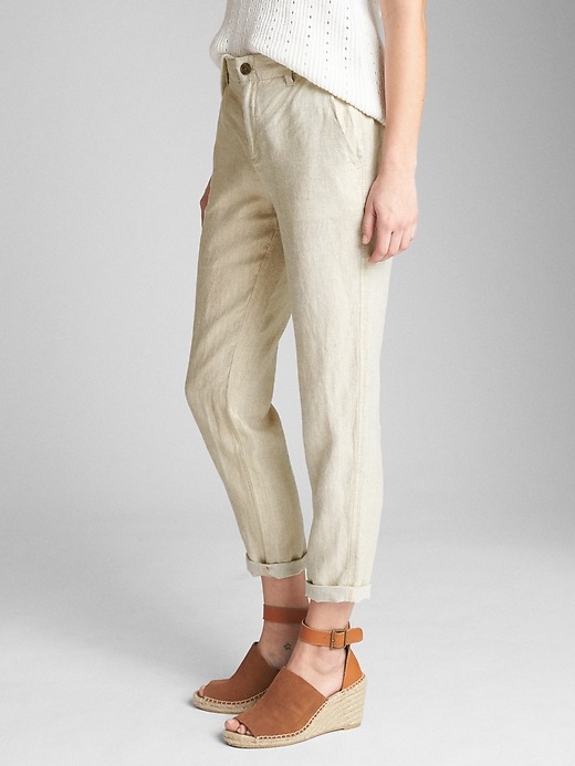 Image number 5 showing, Metallic Girlfriend Chinos in Linen-Cotton
