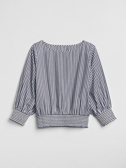 Image number 6 showing, Stripe Smocked Balloon Sleeve Top