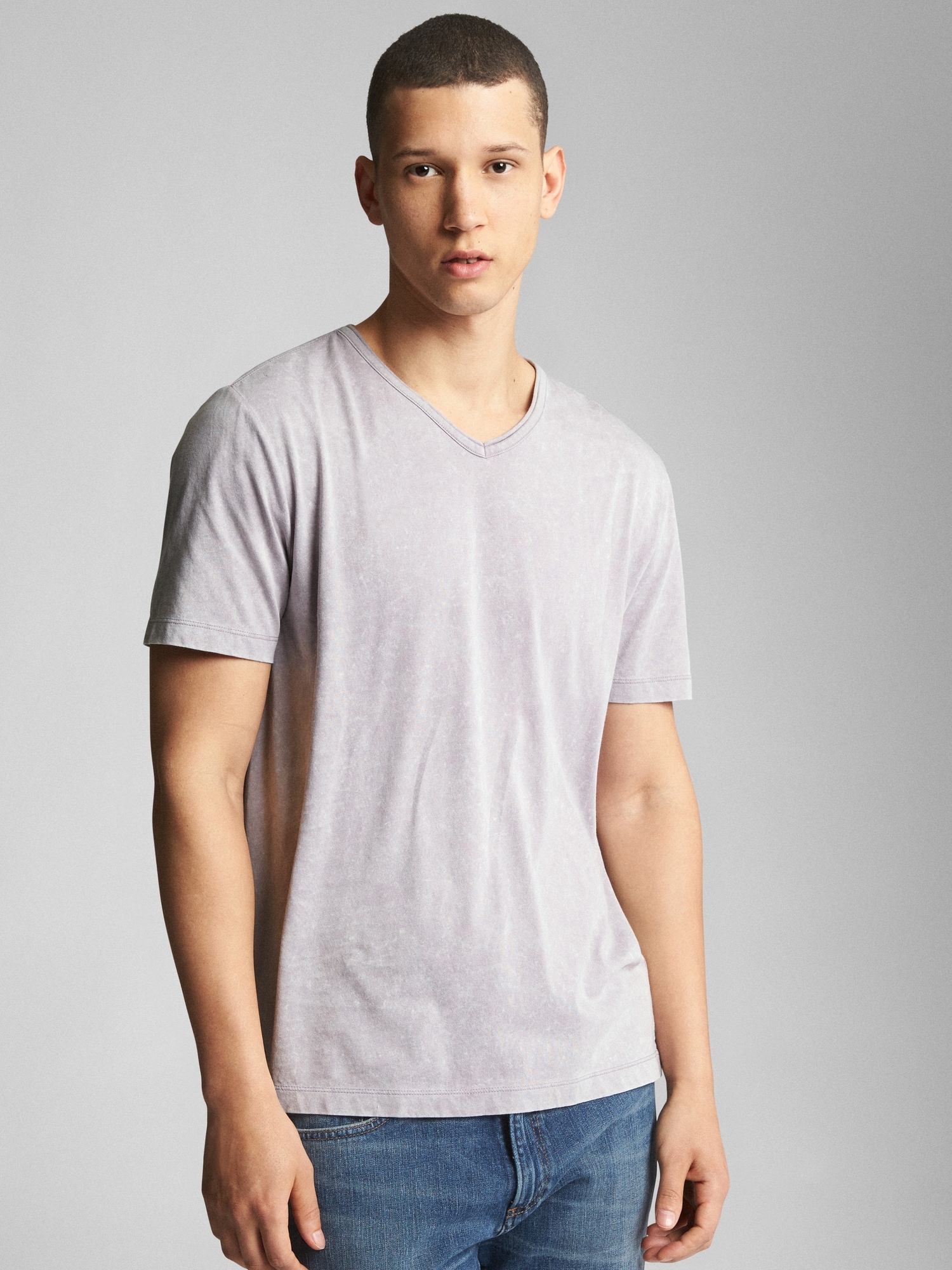 Vintage Wash Classic V T Shirt Gap