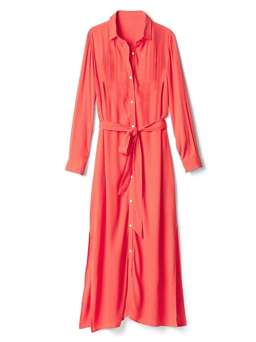 Long Sleeve Maxi Shirt Dress | Gap
