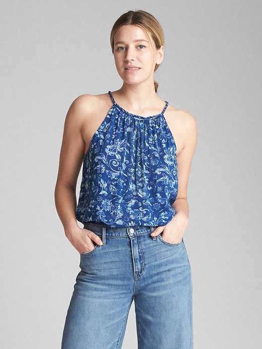 Image number 1 showing, Print Twist-Strap Cami