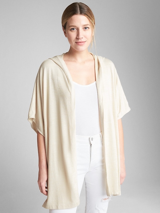 View large product image 1 of 1. Softspun Hooded Poncho