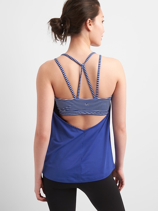 Image number 8 showing, GapFit Double-Layer Strappy Shelf Tank