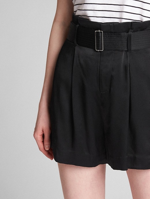 Image number 5 showing, High Rise 3.5" Drapey Shorts with Belt