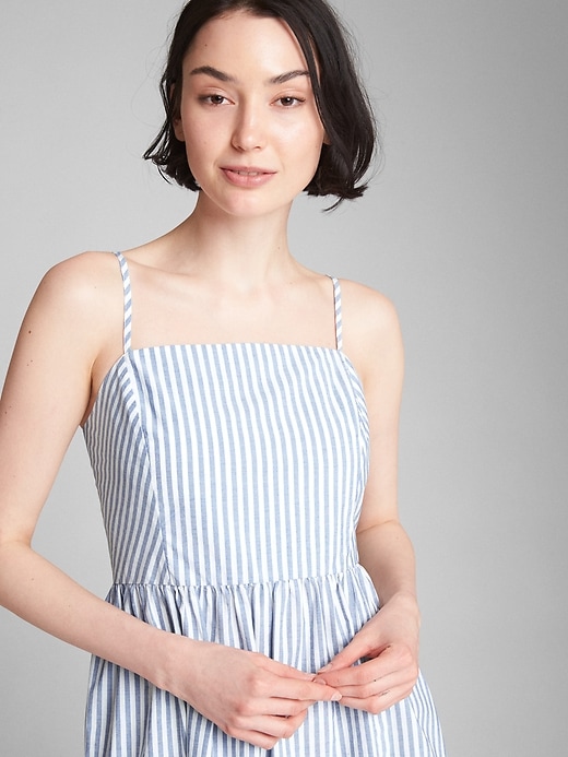 Image number 5 showing, Stripe Eyelet Cami Fit and Flare Dress