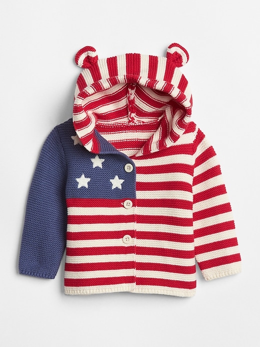Image number 1 showing, Stars & Stripes Garter Sweater
