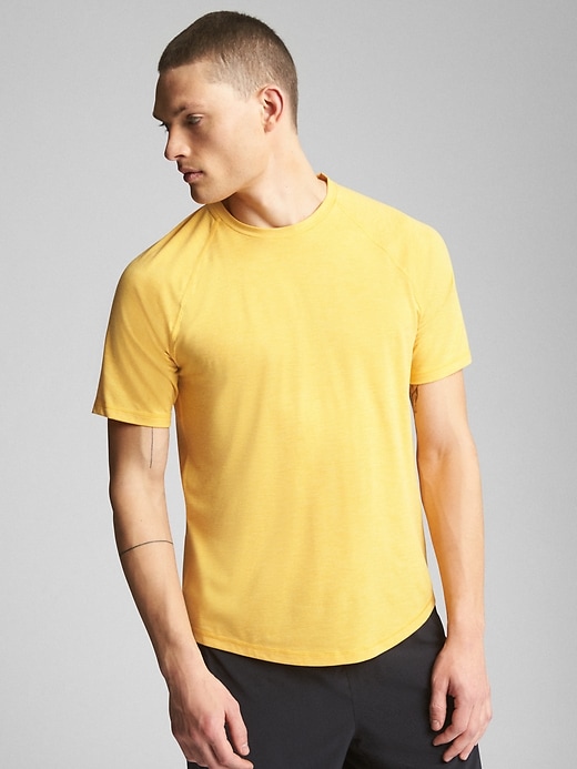 1 of 8 showing, with the color yellow of product GapFit Sport T-Shirt
