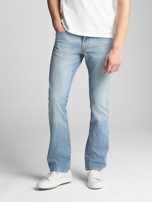1 of 8 showing, with the color light indigo of product Boot Jeans With Gapflex