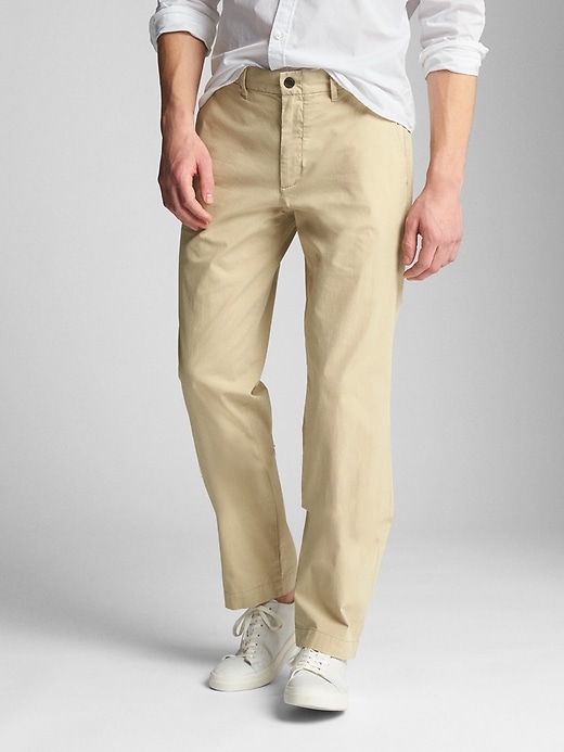 View large product image 1 of 1. Wearlight Khakis in Straight Fit with GapFlex
