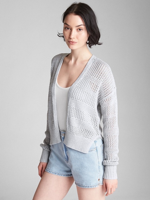 View large product image 1 of 1. Cocoon Open-Front Cardigan Sweater